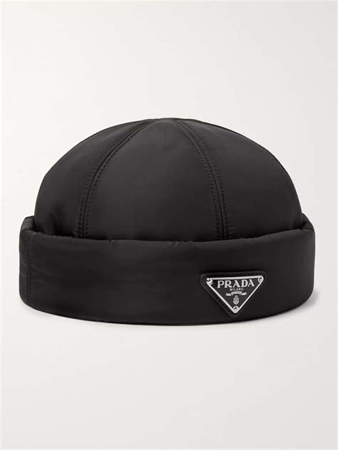 prada padded nylon hat|Prada nylon beanie.